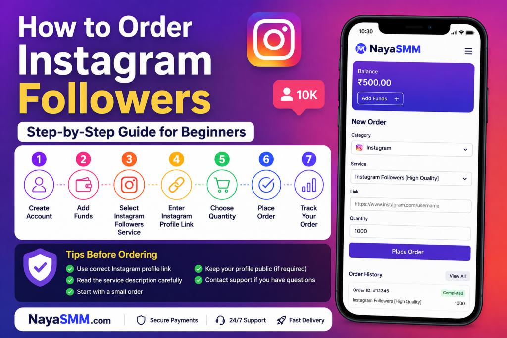 How to Order Instagram Followers from an SMM Panel (Step-by-Step Guide 2026)