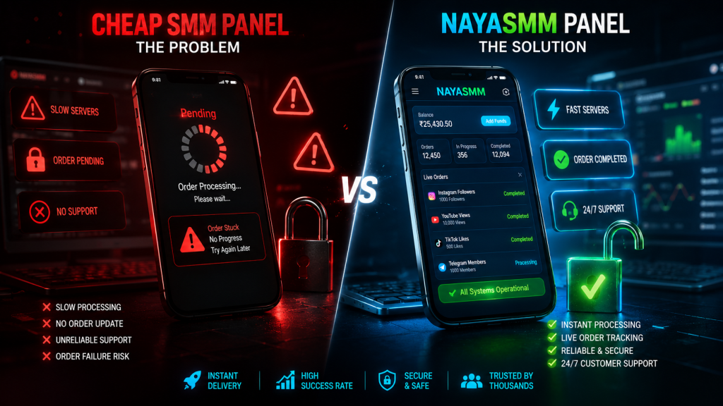 NayaSMM smart dashboard solving pending and stuck SMM panel orders with fast automated processing